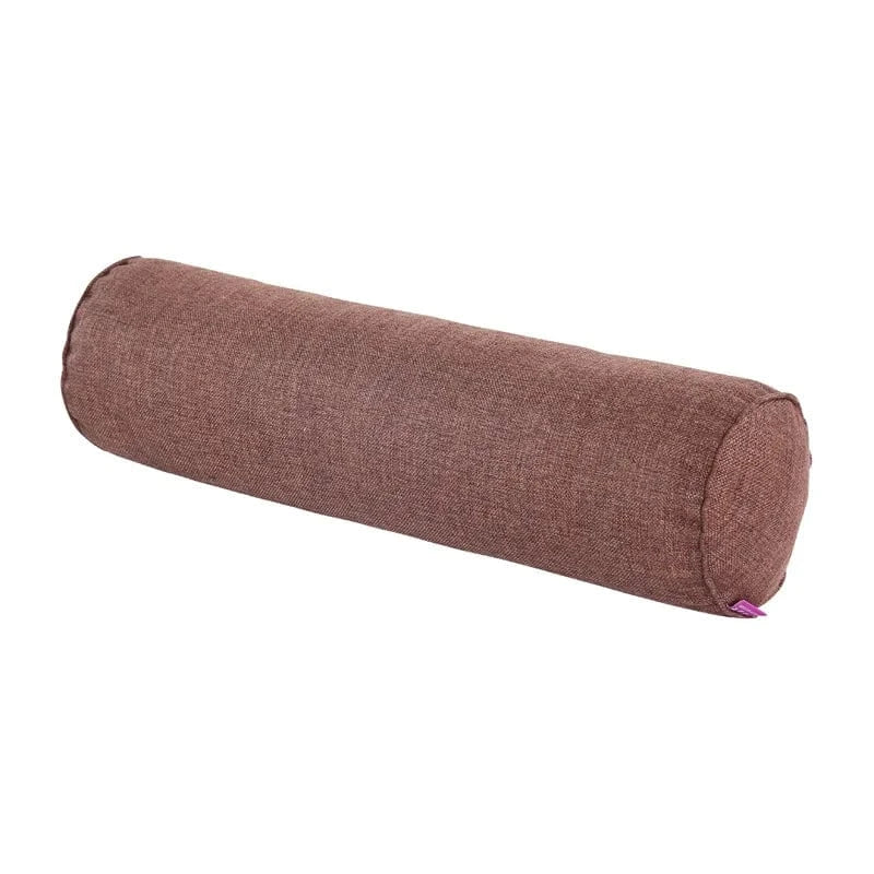 Housse coussin boudin long Marron / 20X100 cm