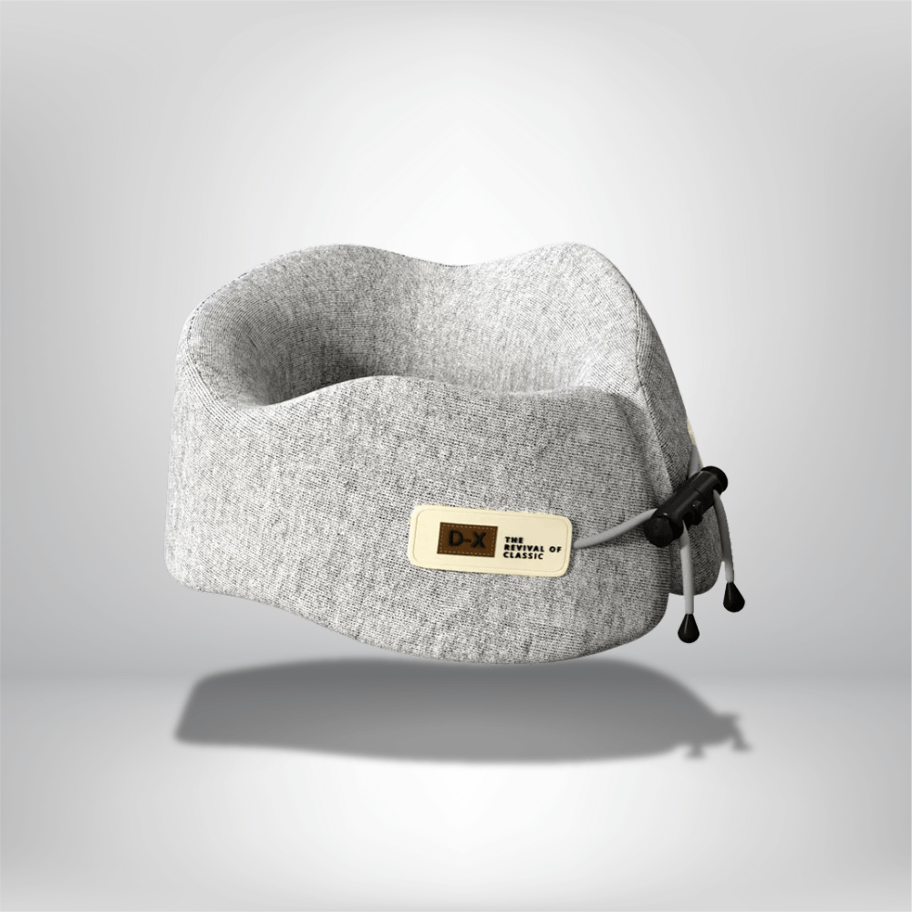Coussin de cou voyage 24x24x12cm / Gris clair