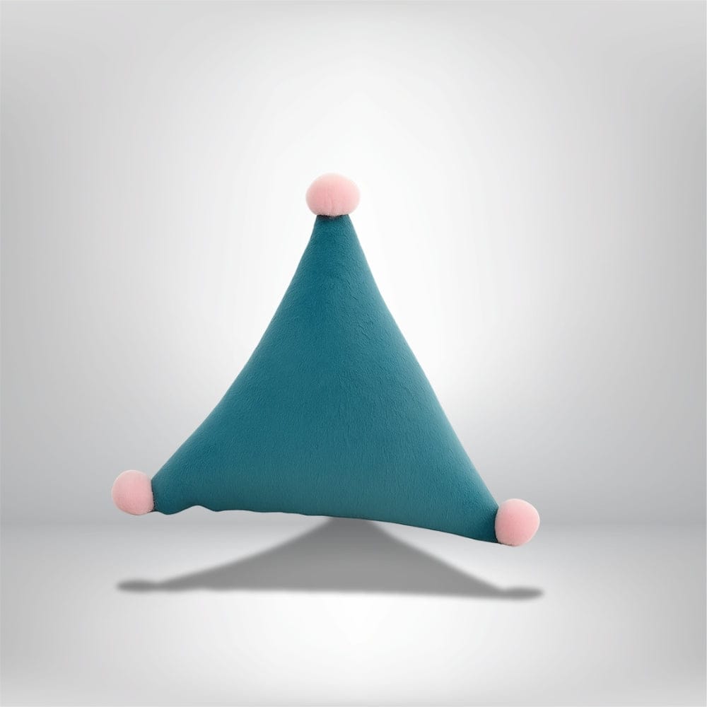 Coussin Triangle Bleu Élégant