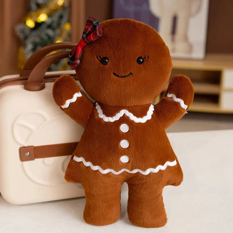 Coussin pain d’épices | Décoration de Noël gourmande et festive Girl / 37CM