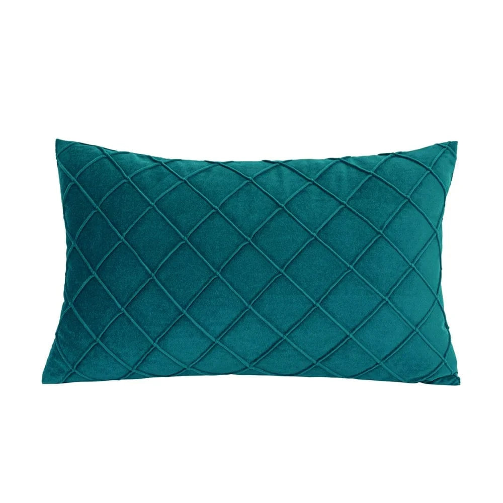 Housse de coussin canapé Bleu canard / 30x50 cm