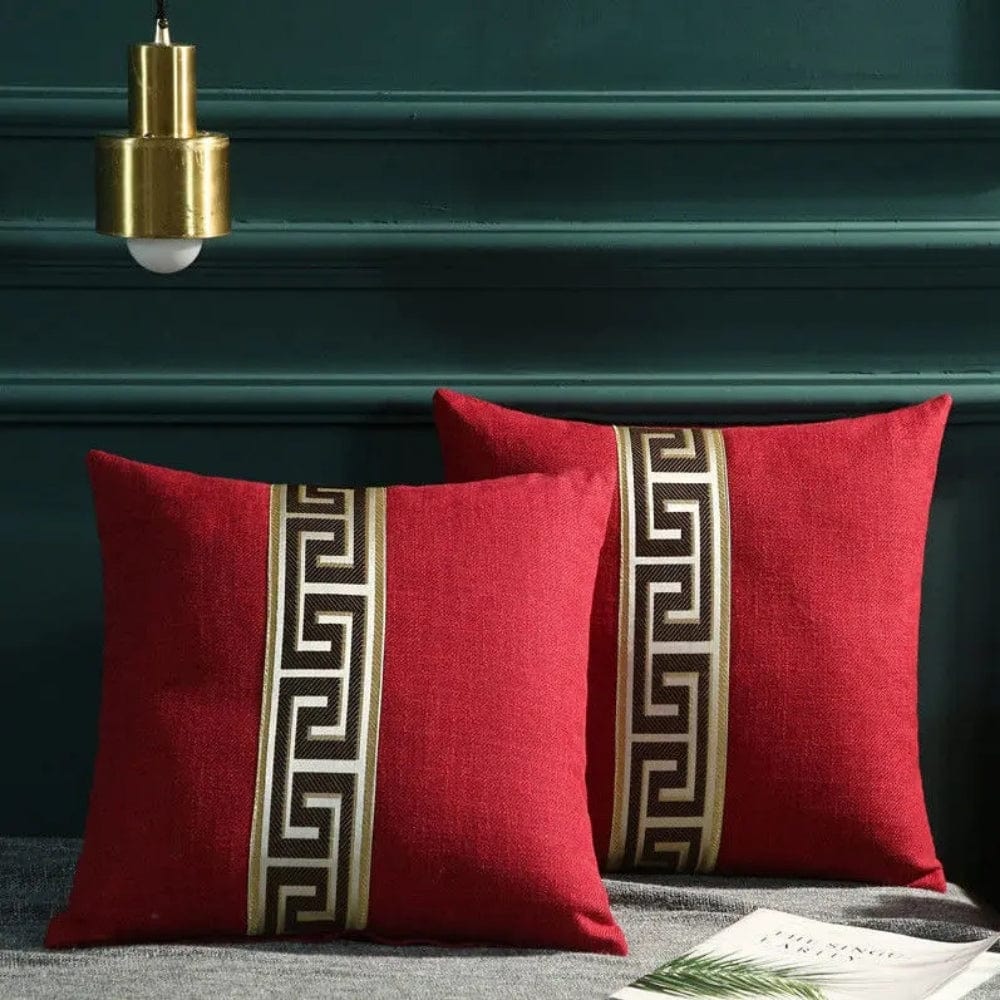 Housse de coussin de canapé Rouge / 45x45cm