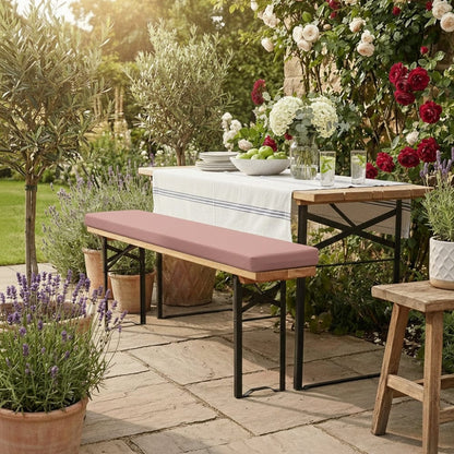 Coussin pour banc extérieur imperméable rose