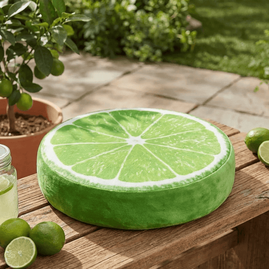 Coussin de chaise rond citron