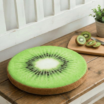 Coussin de chaise rond kiwi