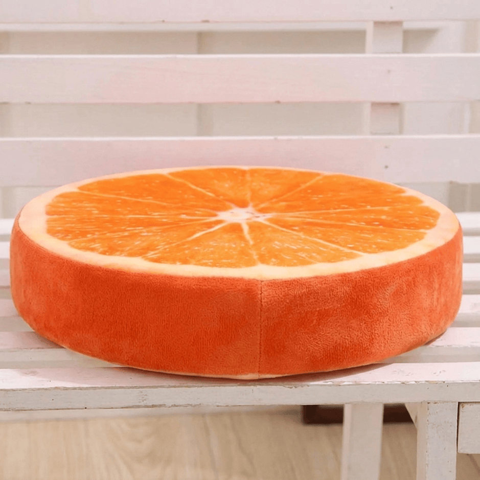 Coussin de chaise rond orange