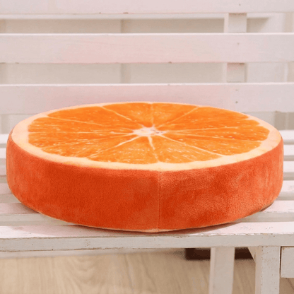 Coussin de chaise rond orange