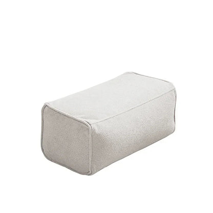 Pouf extérieur résistant rectangulaire beige sable sur fond blanc