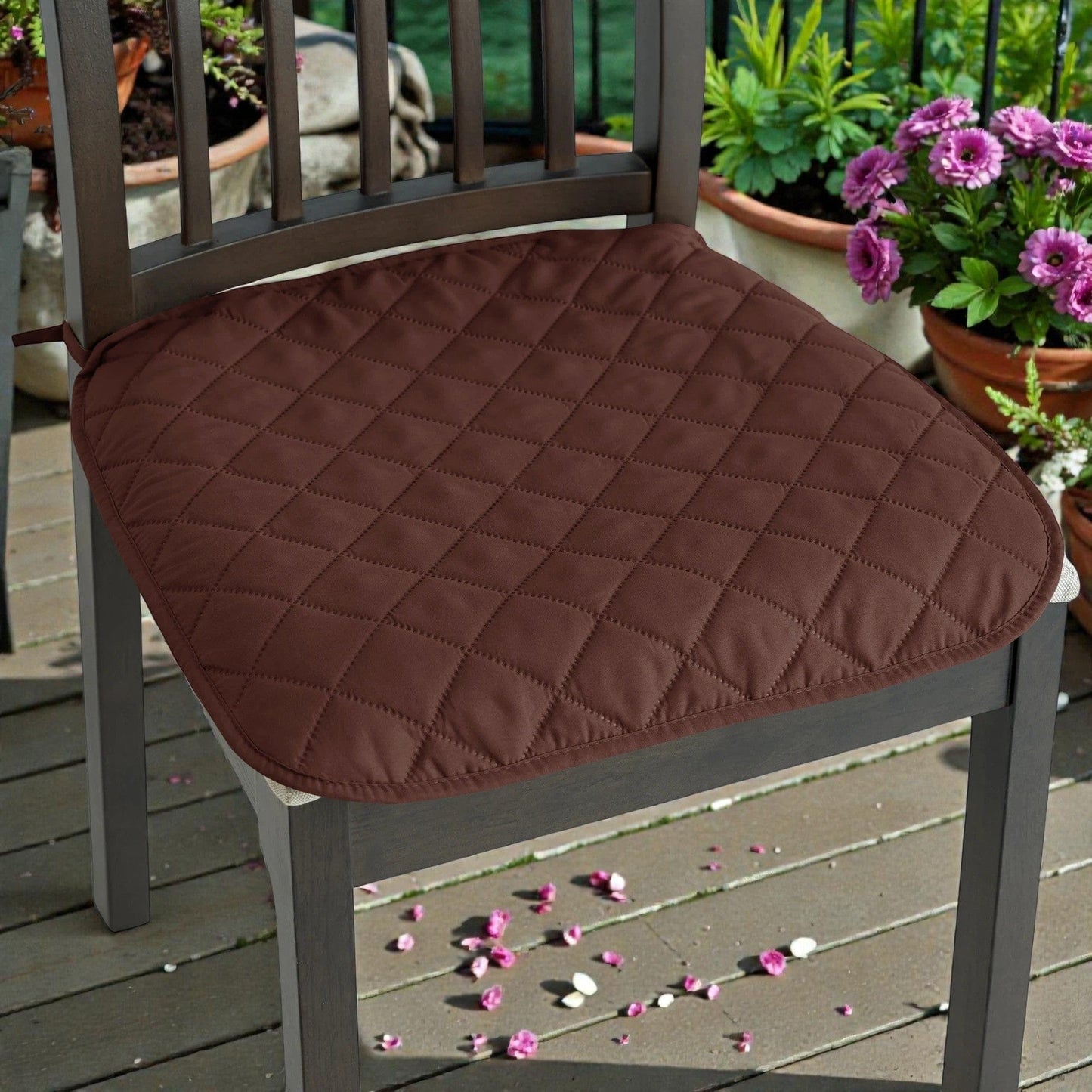 Coussin de chaise extérieur imperméable terracota