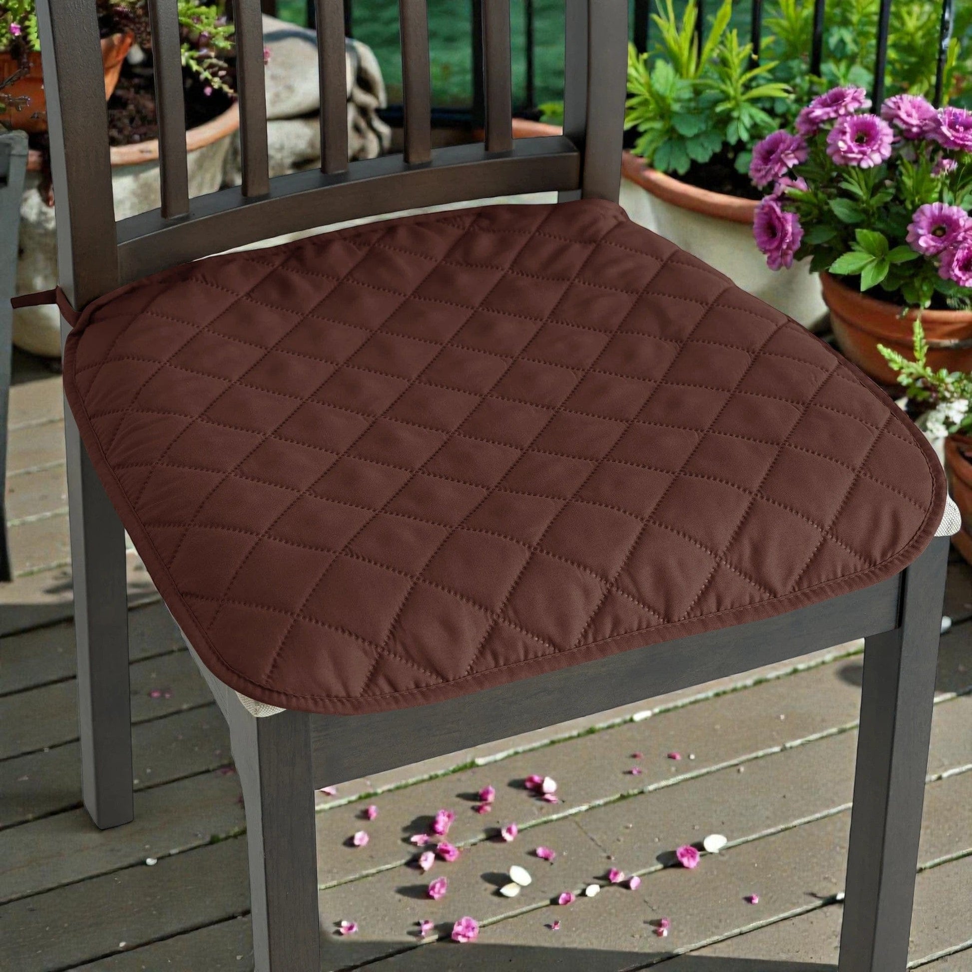 Coussin de chaise extérieur imperméable terracota