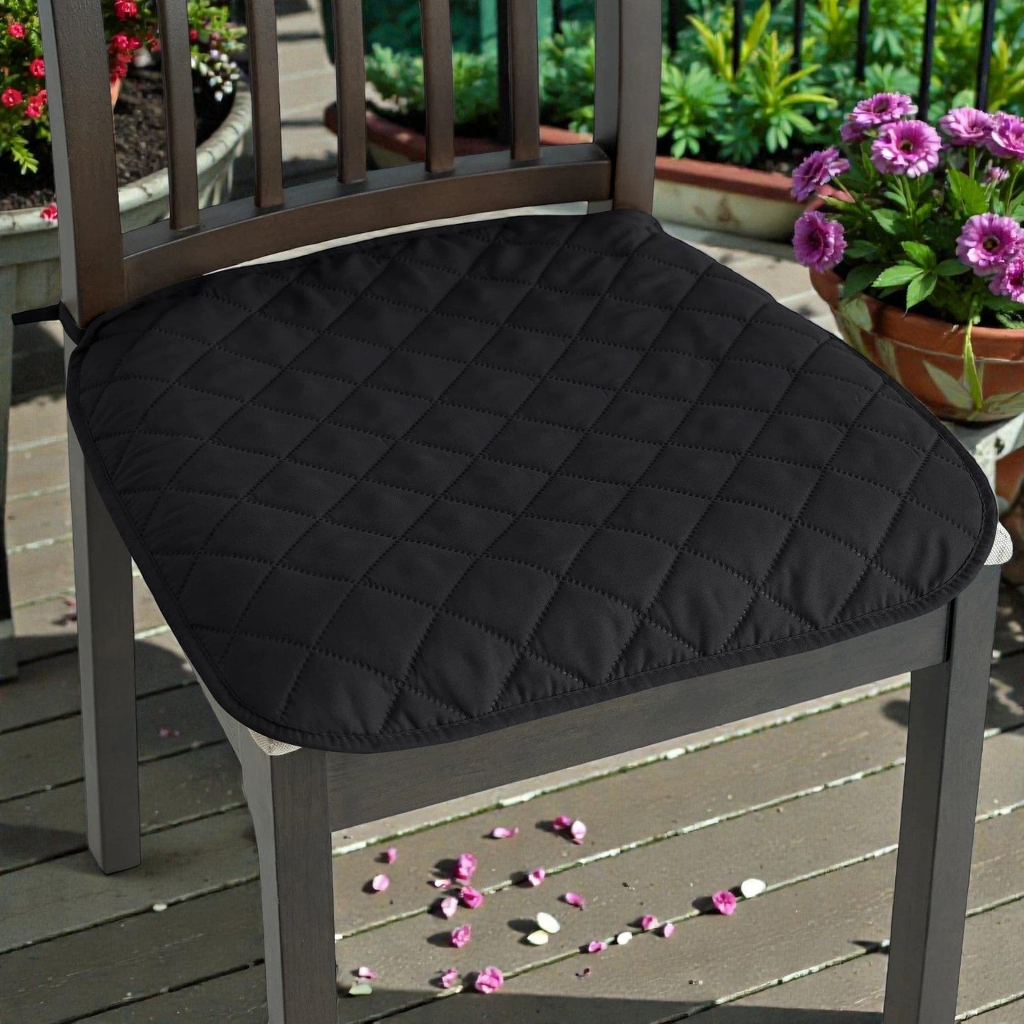 Coussin de chaise extérieur imperméable noir