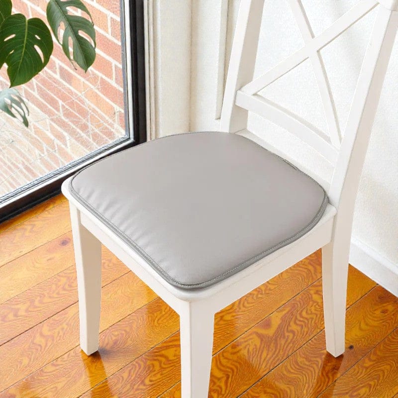 Coussin d'assise en cuir gris