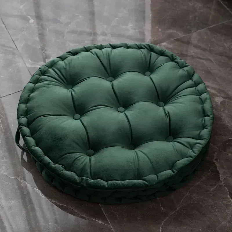 Gros coussin de sol vert