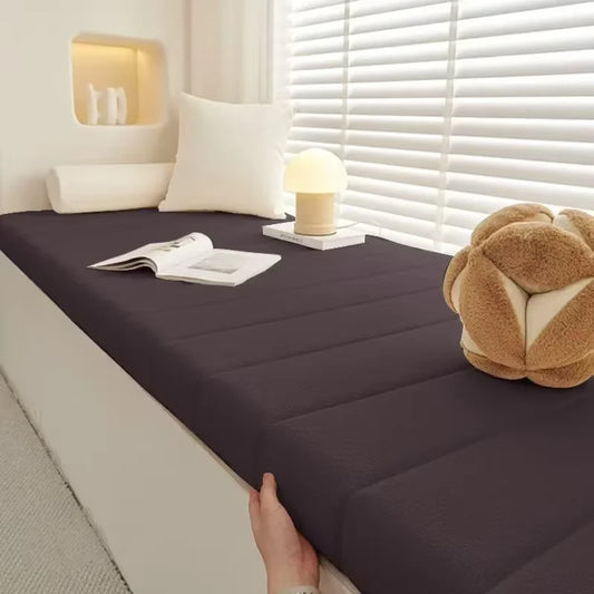 Coussin de banc imperméable marron foncé