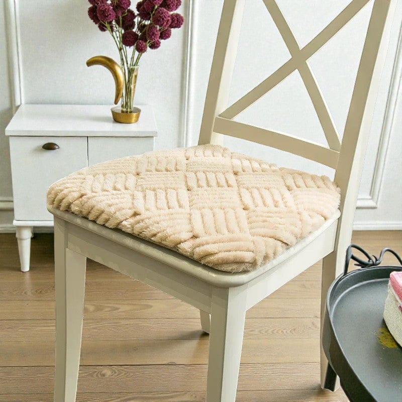 Coussin de chaise coloré blanc cassé