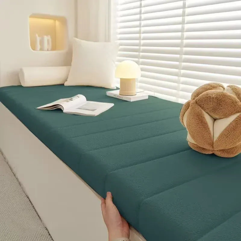 Coussin de banc imperméable vert foncé