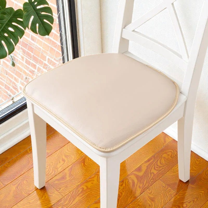 Coussin d'assise en cuir blanc