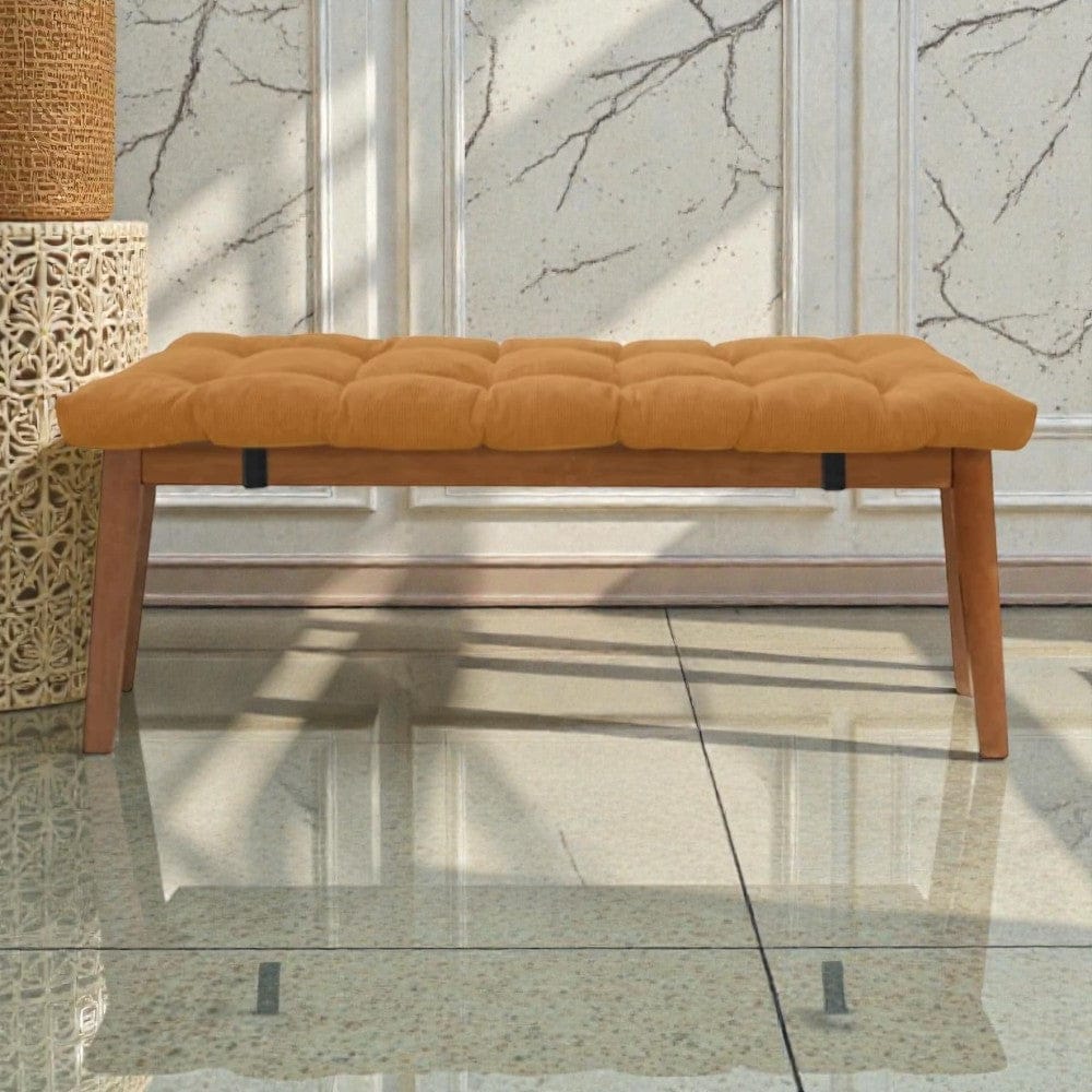 Coussin pour banquette moelleux orange jaune
