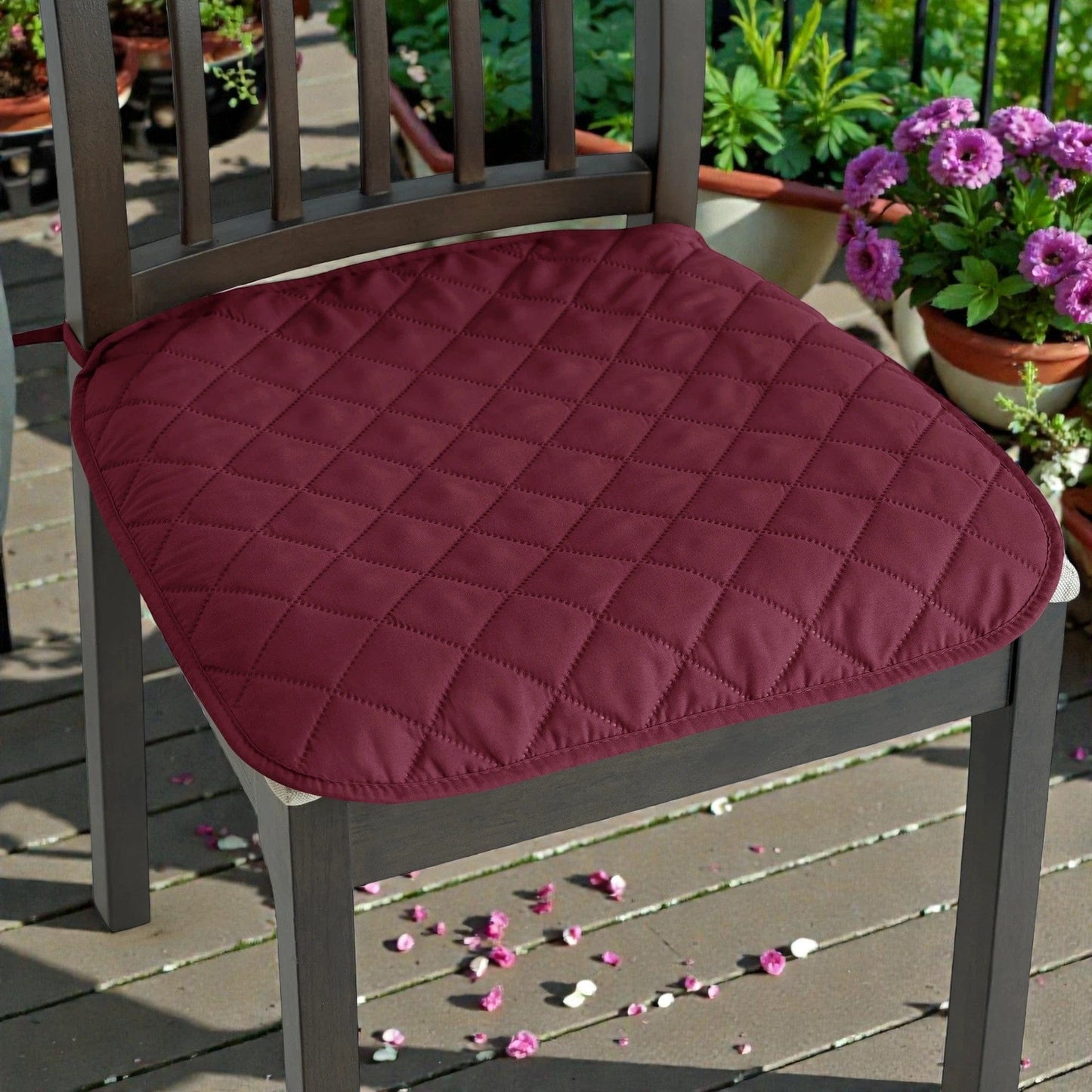 Coussin de chaise extérieur imperméable bordeaux