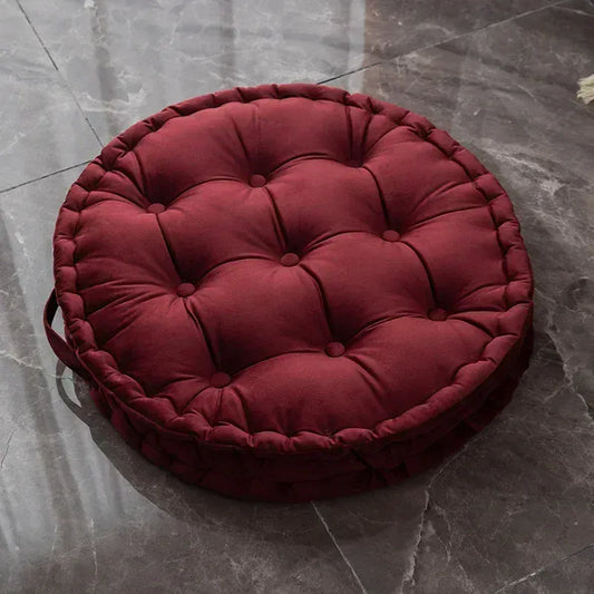 Gros coussin de sol bordeaux