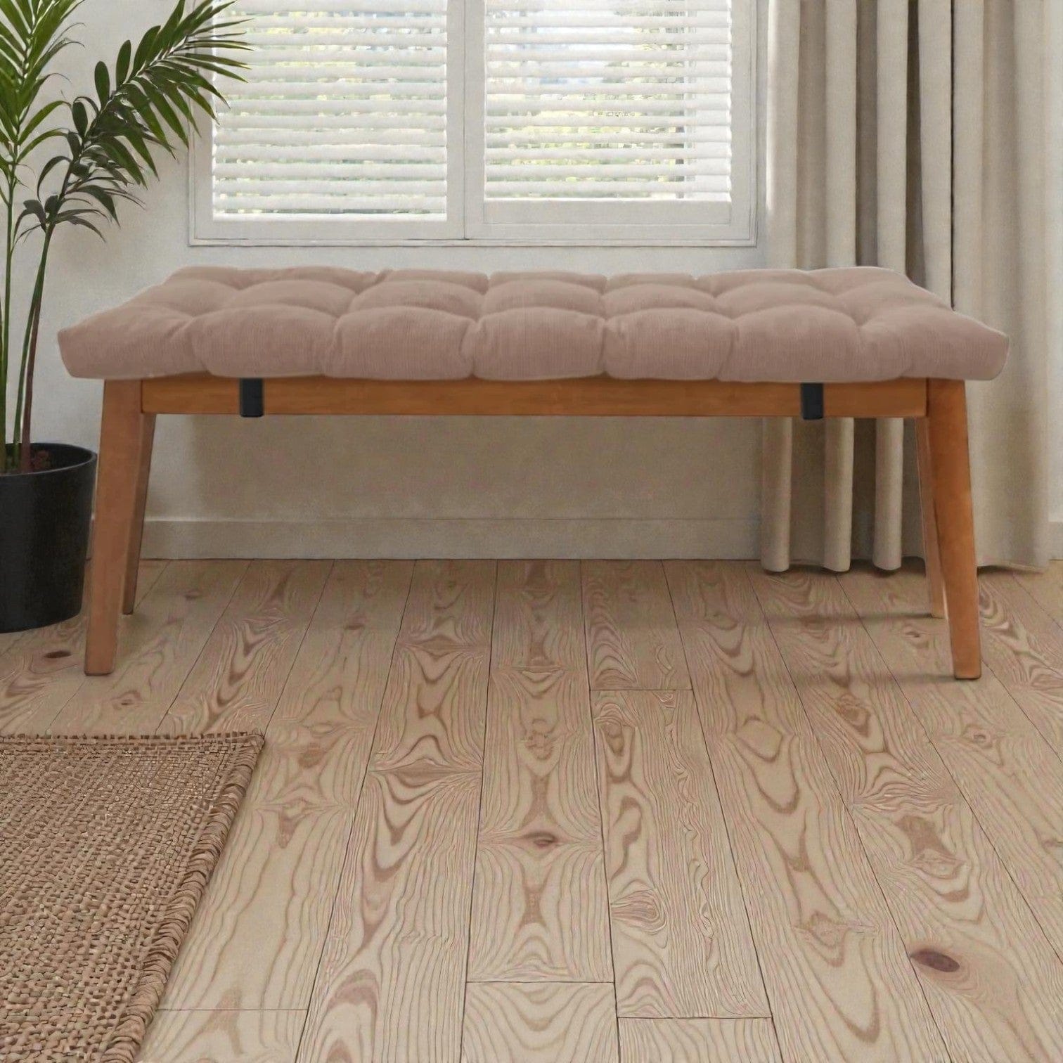 Coussin pour banquette moelleux blanc cassé
