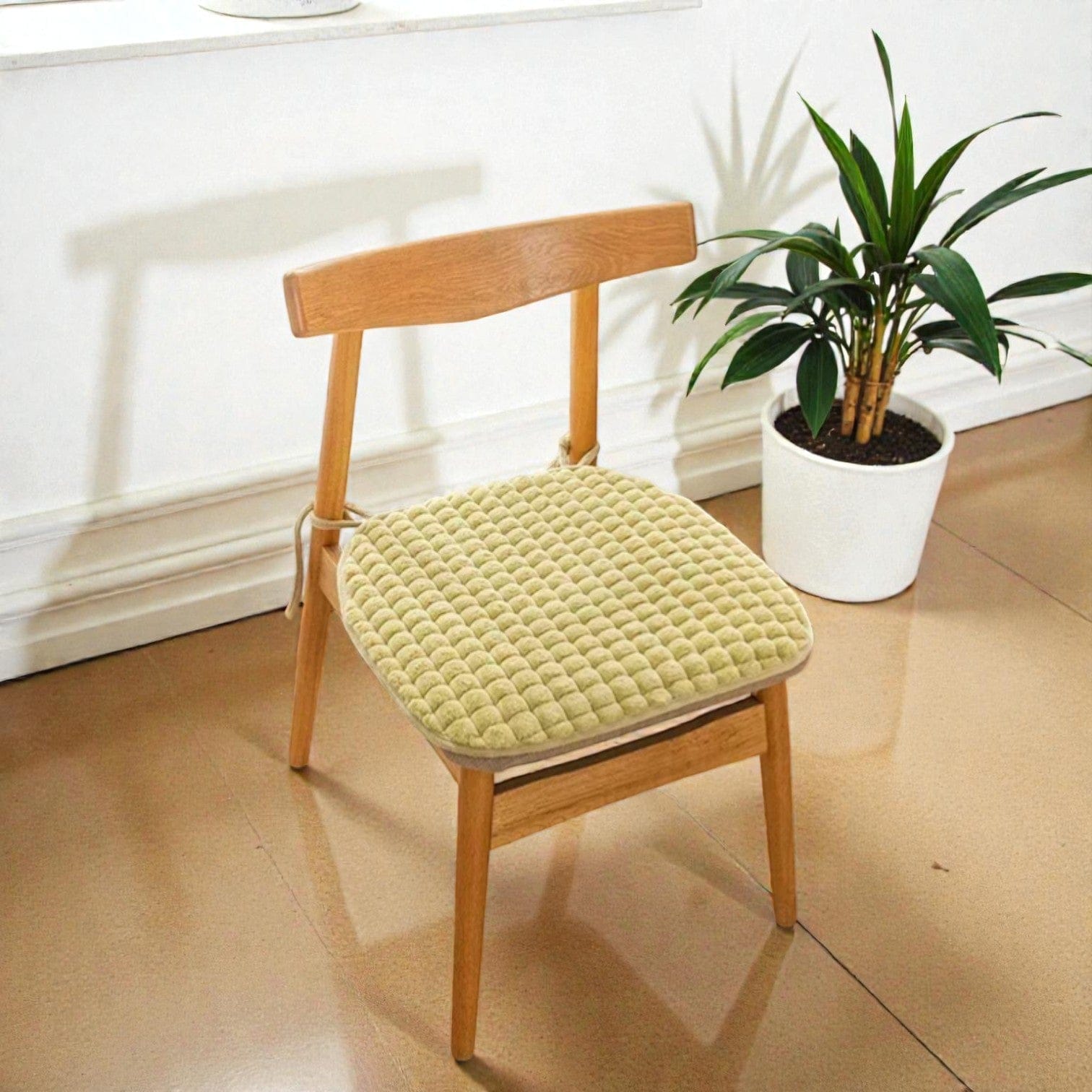 Coussin d'assise chaise jaune