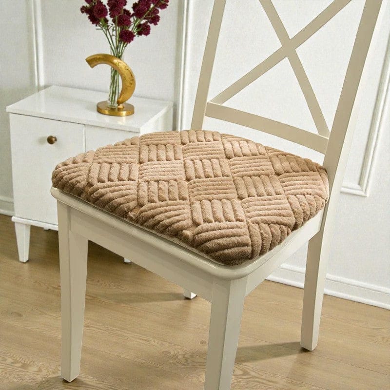 Coussin de chaise coloré marron