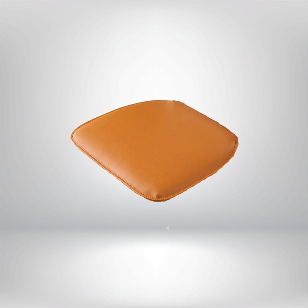Coussin d'assise en cuir orange