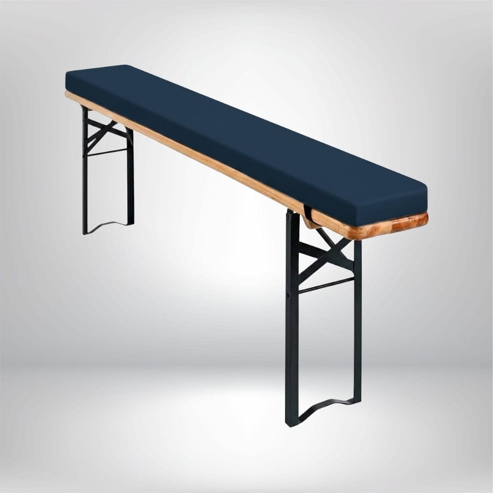 Coussin pour banc extérieur imperméable bleu