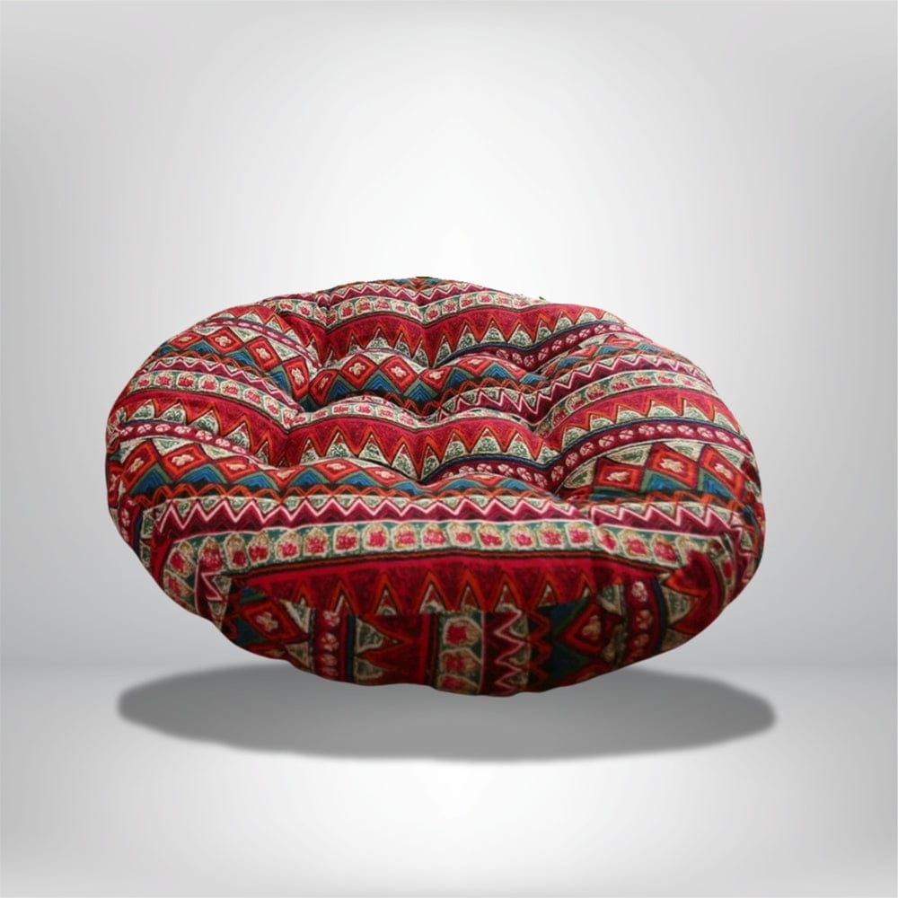 Coussin Bohème Rond Coloré