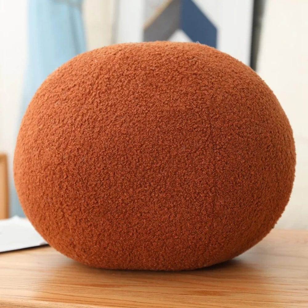 Coussin boule Marron