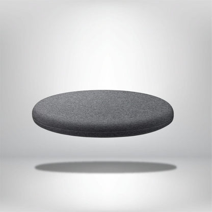 Coussin de chaise ergonomique oval gris en tissu, idéal pour un confort optimal dans un salon moderne