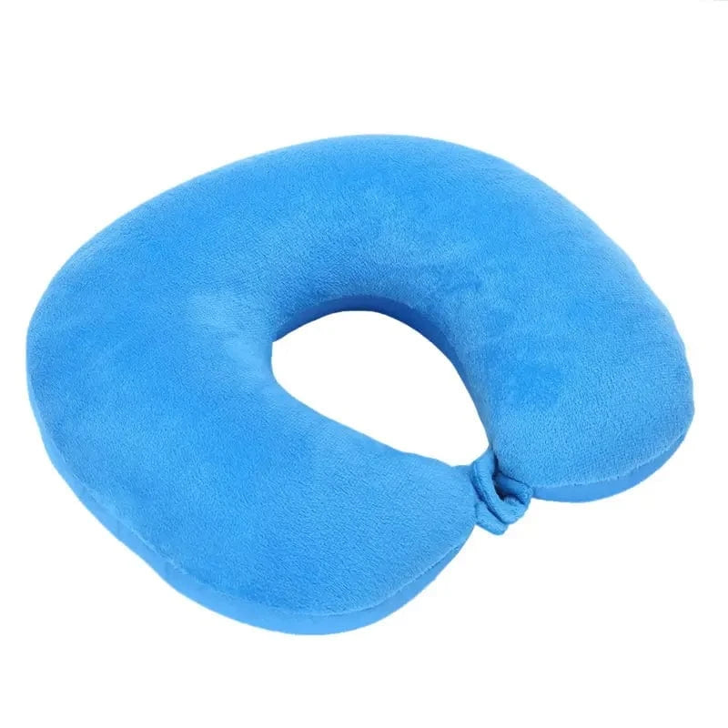 Coussin de voyage nuque Bleu clair