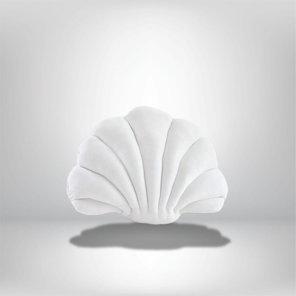 Coussin en forme de coquillage Blanc / 34x25cm