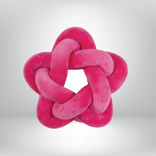Coussin décoratif en velours rose en forme d'étoile, idéal pour un canapé ou une chambre d'enfant
