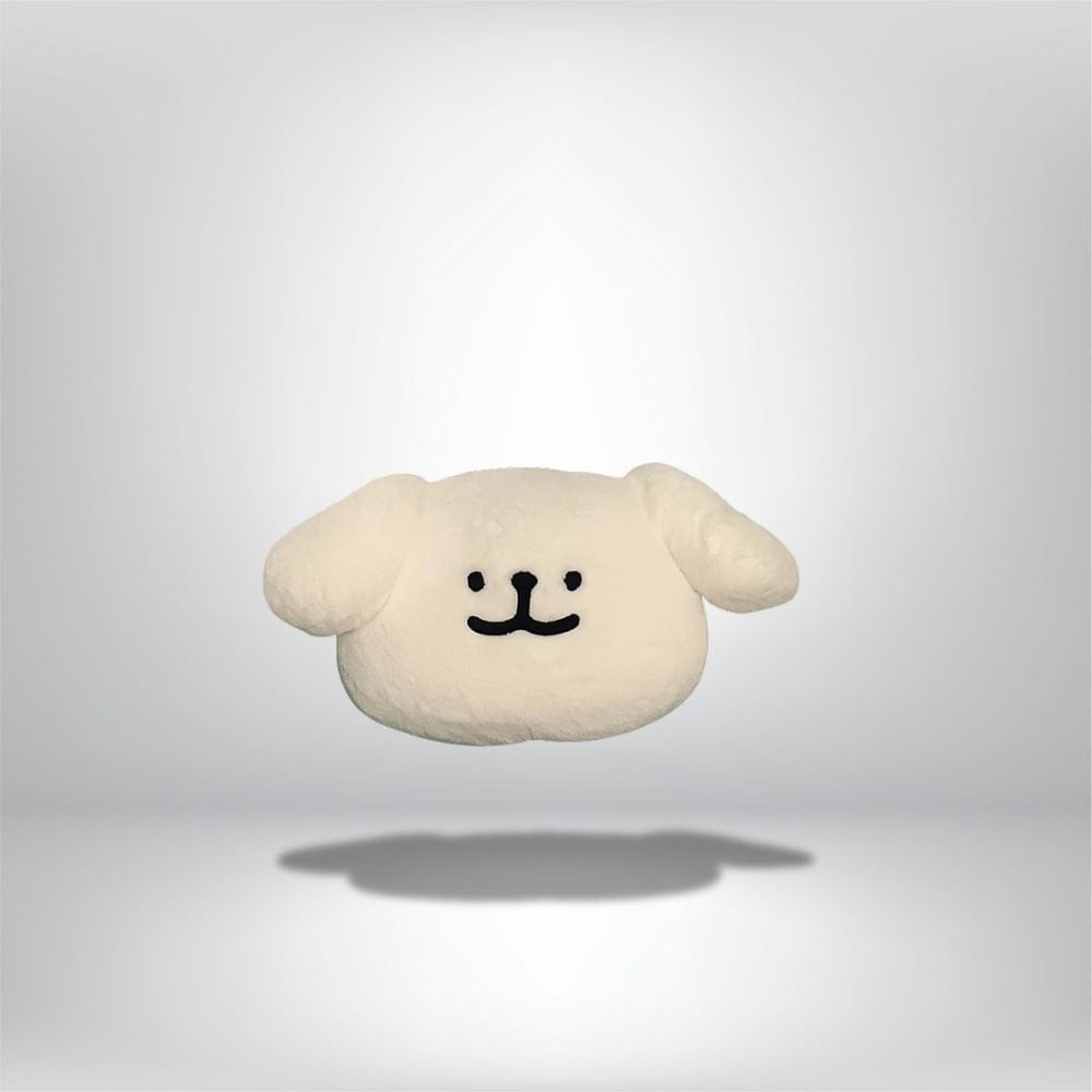 Coussin personnage chien mignon Blanc 40cm