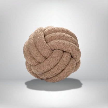 Coussin Rond Tressé Coloré