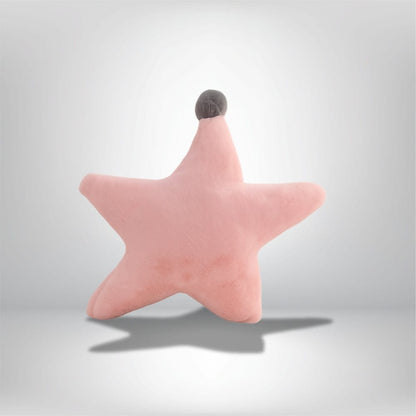 Coussin Étoile Rose Gris