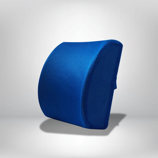 Coussin lombaire bleu pour voiture avec sangle arrière