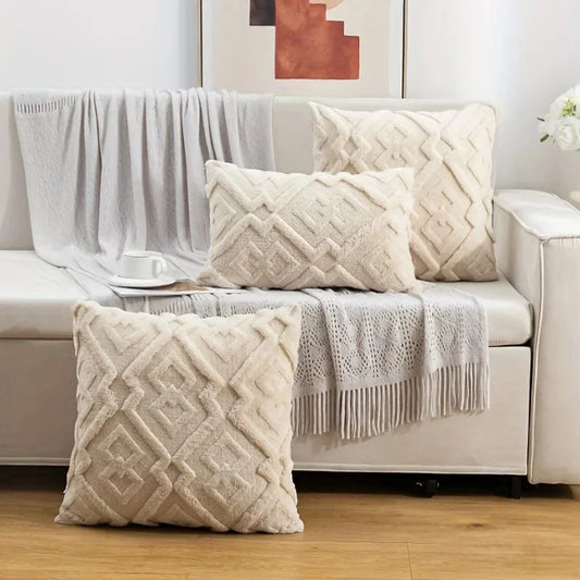 Housse de coussin blanc | Élégance intemporelle et douceur veloutée