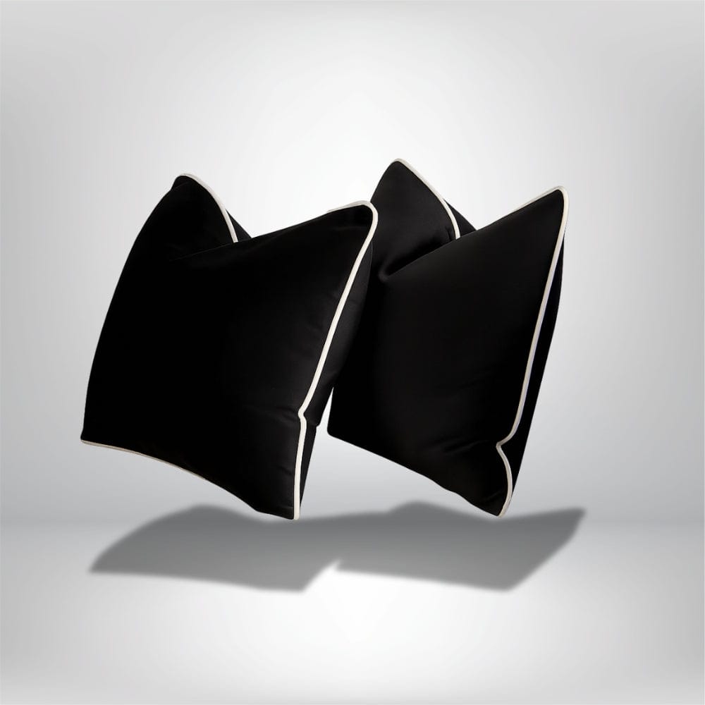 Housse de coussin blanc et noir | Élégance intemporelle pour votre intérieur