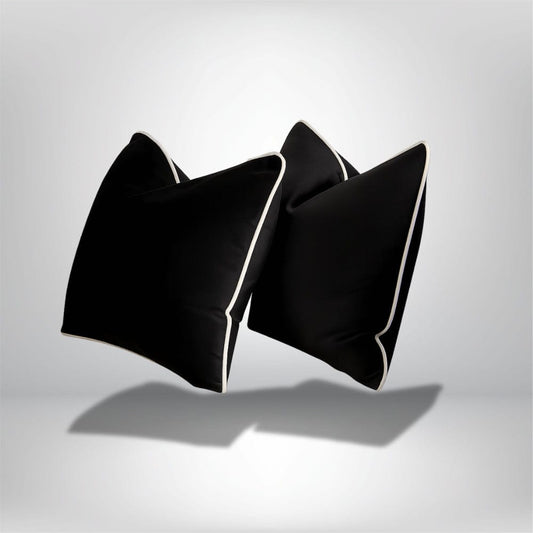 Housse de coussin blanc et noir | Élégance intemporelle pour votre intérieur