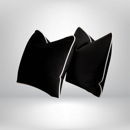 Housse Coussin Noir Blanc