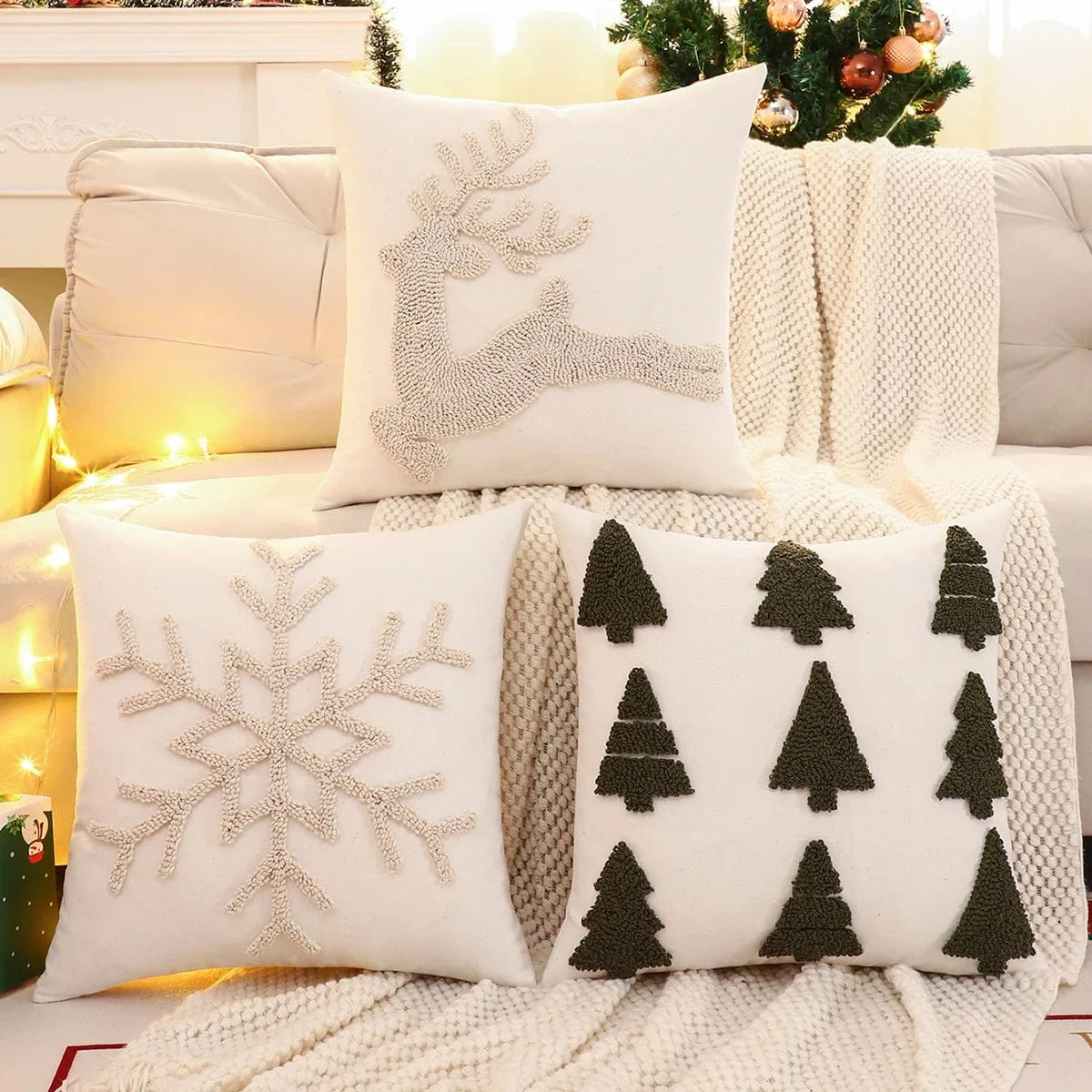 Housse de coussin de Noël | Ambiance festive et cocooning
