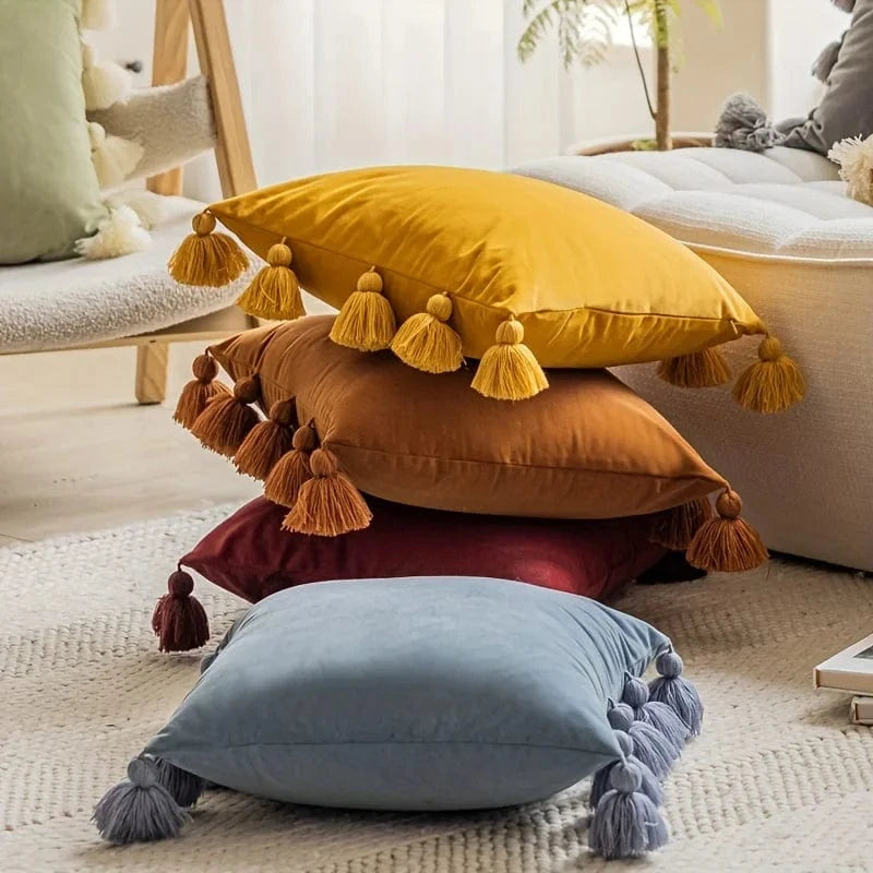 Housse de coussin en velours | Élégance bohème et douceur irrésistible