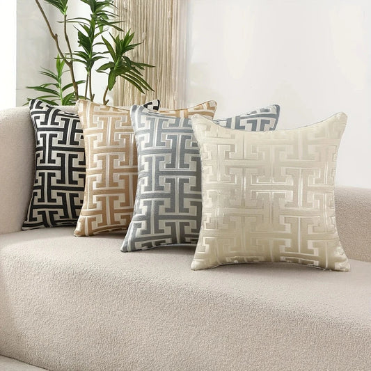 Housse de coussin luxe | Design géométrique moderne et raffiné