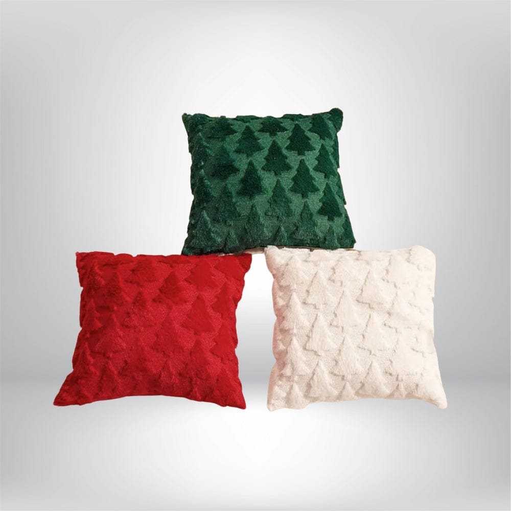 Housse Coussin Sapins Fêtes