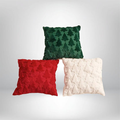 Housse Coussin Sapins Fêtes