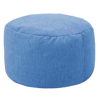 Petit pouf rond bleu pour salon