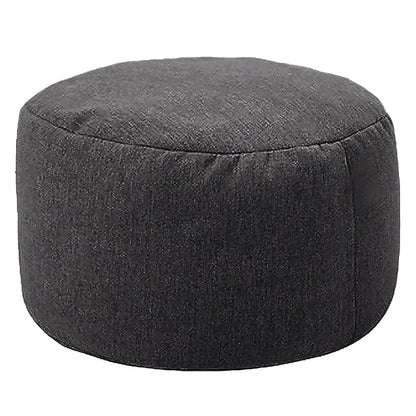 Petit pouf rond gris anthracite pour salon